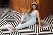 Pastel Blue Monogram Jogger CAVA athleisure