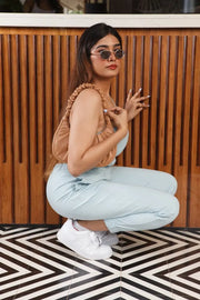 Pastel Blue Monogram Jogger CAVA athleisure