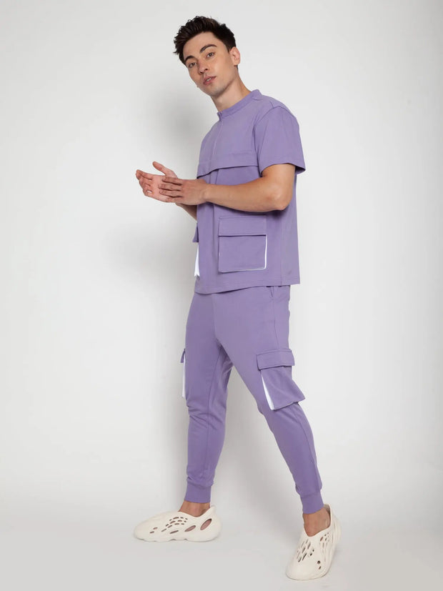 Purple discount cargo joggers