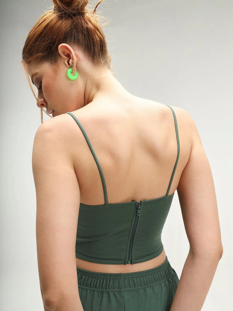 Shanghai Green Reflex Corset Top CAVA athleisure