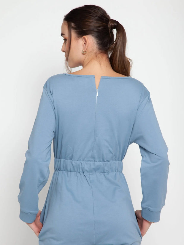 Steel Blue Lounge Jumpsuit CAVA athleisure