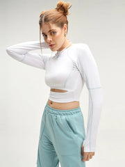 Sweden White Punk Long Sleeve Top CAVA athleisure