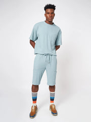 Tahiti Teal Waffle Shorts CAVA athleisure