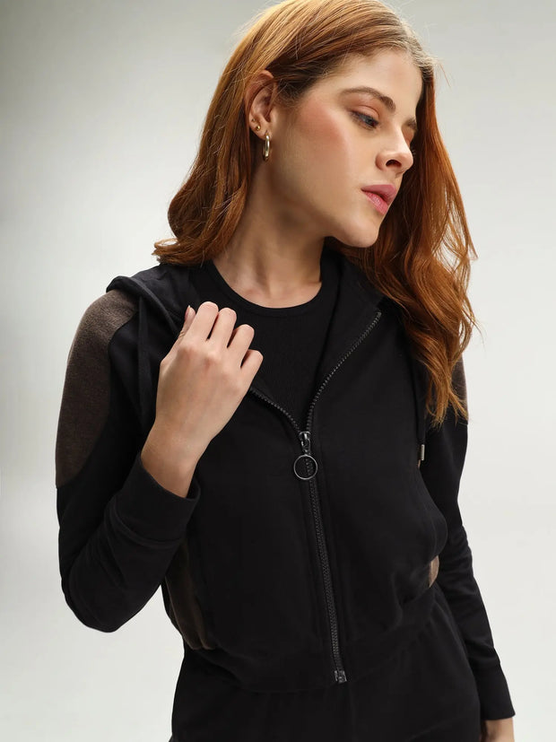 Toronto Black Patchwork Jacket CAVA athleisure
