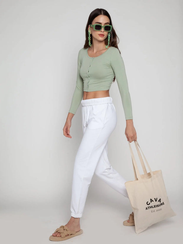 White Rolled-up Jogger CAVA athleisure